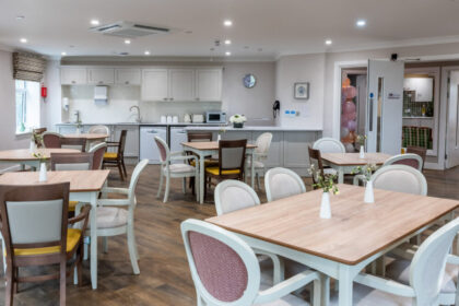 Lindley Park Care Home interior dining room