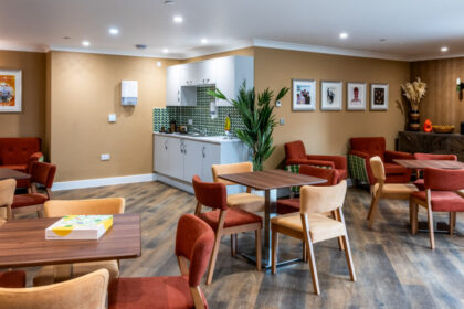 Lindley Park Care Home interior kitchen lounge dining room