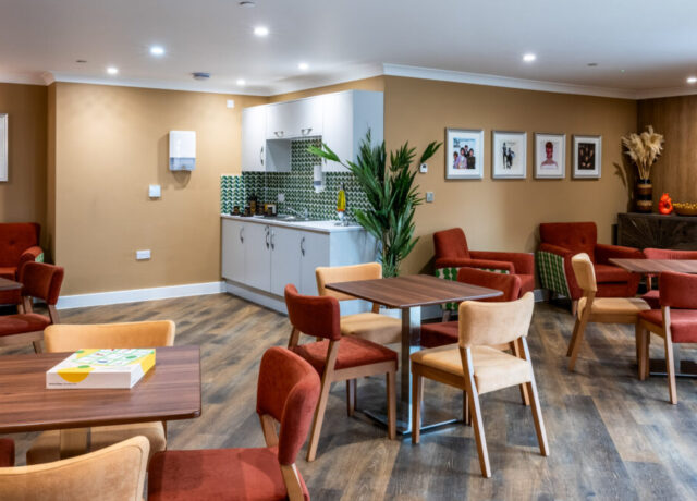 Lindley Park Care Home interior kitchen lounge dining room